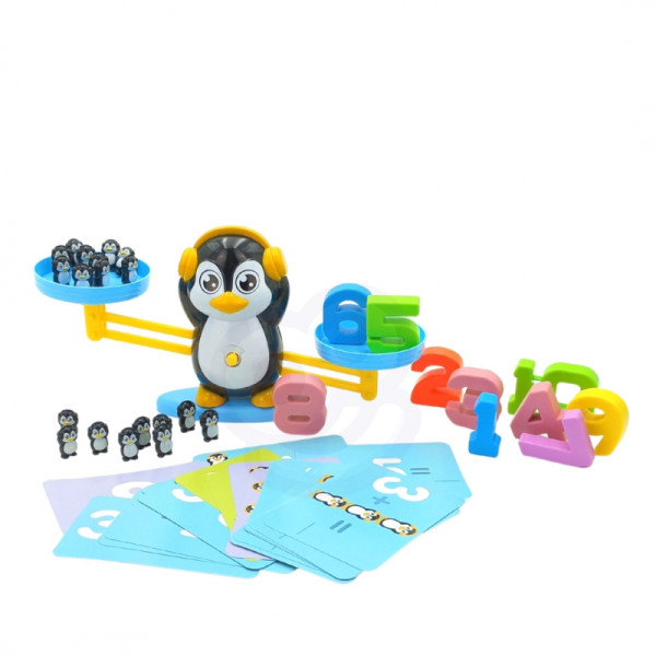 Весы для балансировки WOOPIE: учимся считать, пингвин