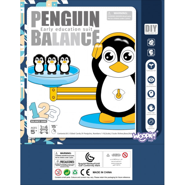 Весы для балансировки WOOPIE: учимся считать, пингвин