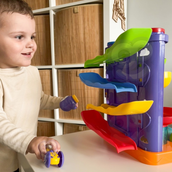 WOOPIE BABY Tor Kulkowy Kulodrom 3w1 Wbijak z Młoteczkiem Zjeżdżalnia dla Samochodzików WOOPIE BABY Tor Kulkowy Kulodrom 3w1 Wbijak z Młoteczkiem Zjeżdżalnia dla Samochodzików