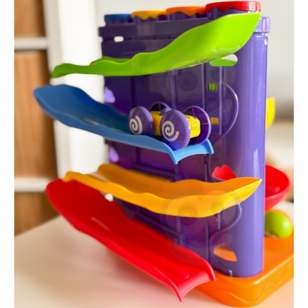 WOOPIE BABY Ball Track Kulodrom 3in1 Hammer Hammer Slide žaisliniams automobiliams WOOPIE BABY Ball Track Kulodrom 3in1 Hammer Hammer Slide žaisliniams automobiliams