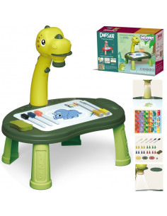 WOOPIE piešimo lentos projektorius dinozauras 24 modeliai + 2 žaidimai