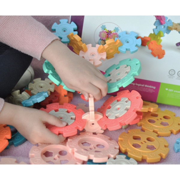 Конструкторы WOOPIE Вафли Ёжики 52 шт.