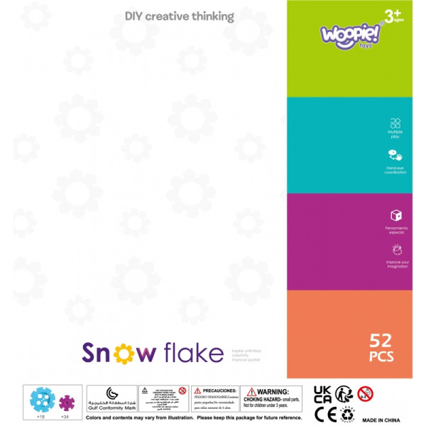 WOOPIE statybiniai blokai Vafliai Ežiukai 52 vnt. WOOPIE statybiniai blokai Vafliai Ežiukai 52 vnt.