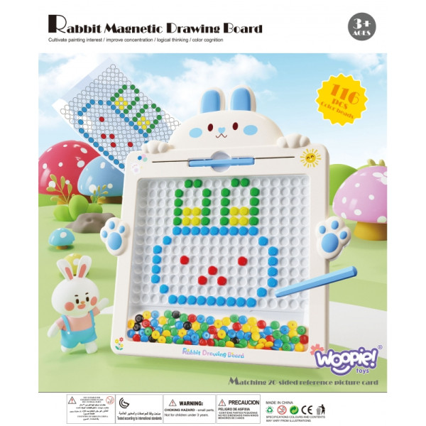 WOOPIE magnetinė lenta vaikams Montessori MagPad triušis