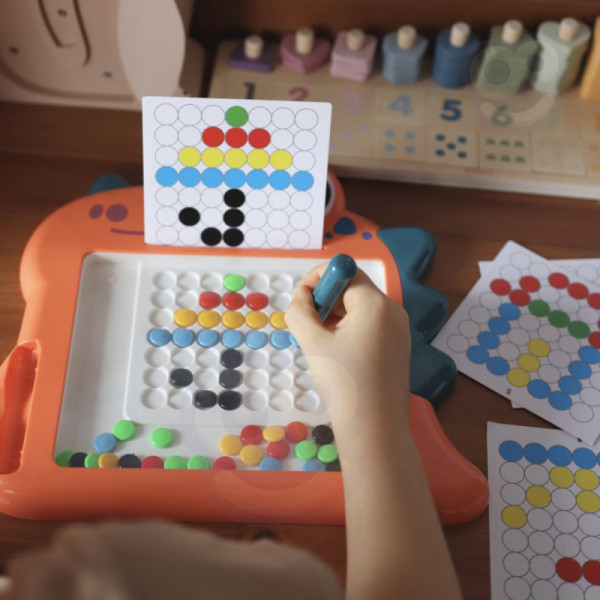 WOOPIE magnetinė lenta vaikams Montessori MagPad dinozauras