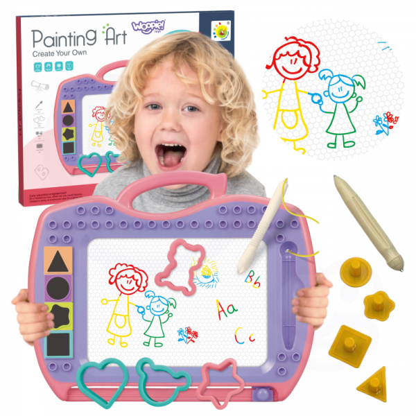 WOOPIE žymeklis magnetinė lenta spalvinga + antspaudai + raštai