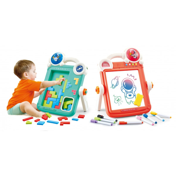 WOOPIE dvipusė piešimo lenta Tetris žaidimas 2in1