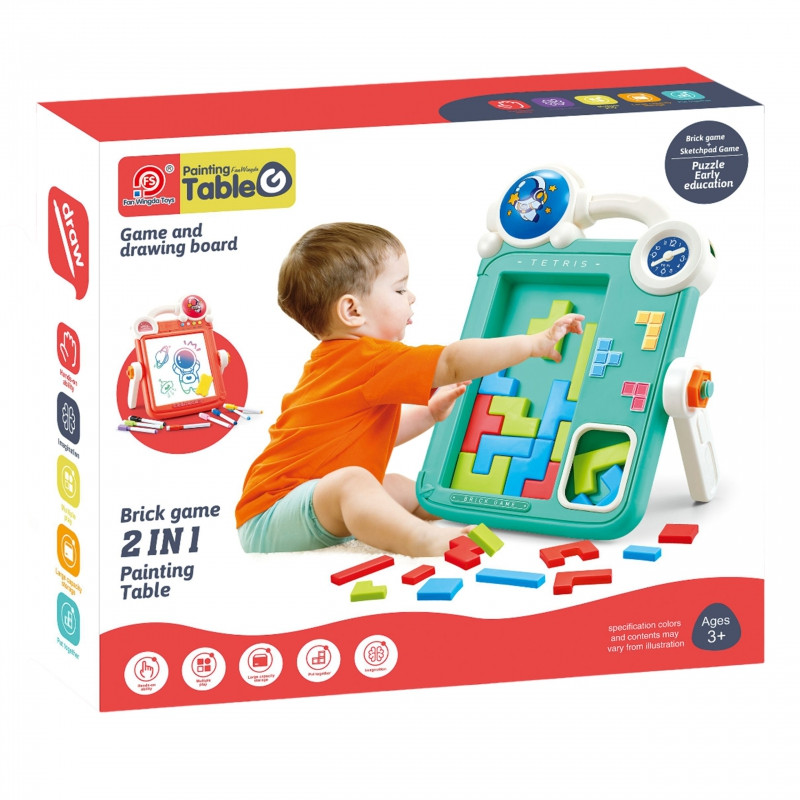 WOOPIE dvipusė piešimo lenta Tetris žaidimas 2in1