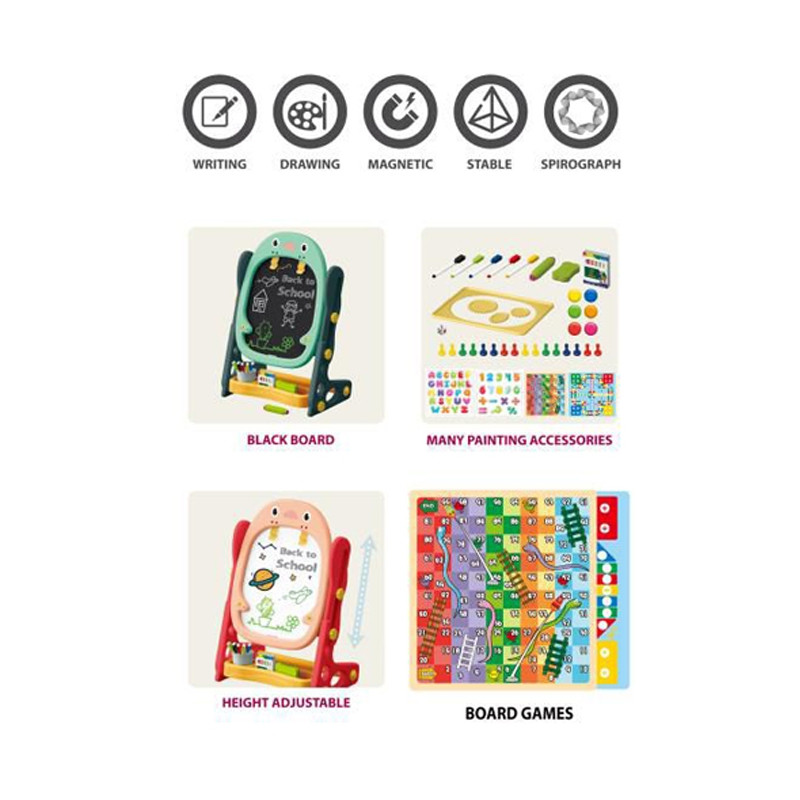 WOOPIE Двусторонняя магнитная доска для рисования и изучения цифр и букв 56 шт.