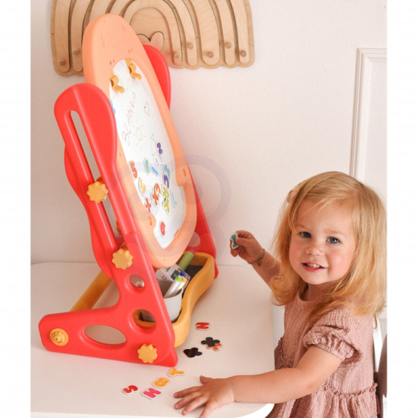 WOOPIE dvipusė magnetinė lenta skaičiams ir raidėms piešti ir mokytis 56 vnt.