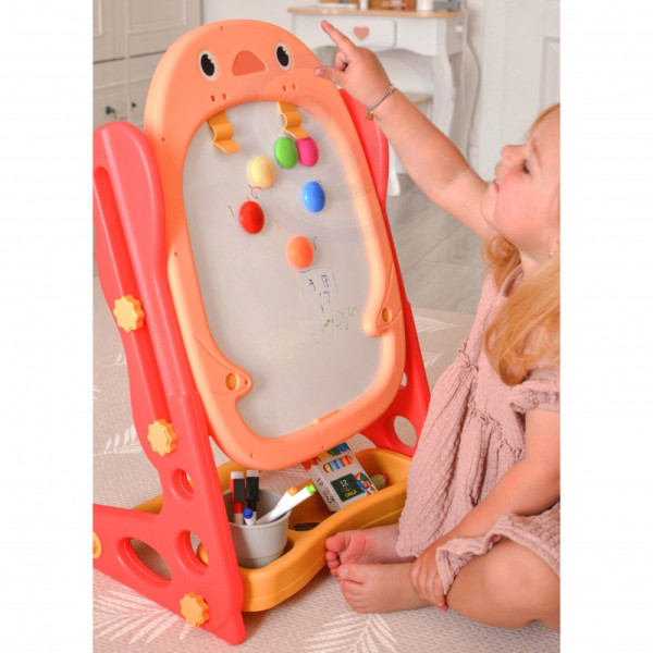 WOOPIE dvipusė magnetinė lenta skaičiams ir raidėms piešti ir mokytis 56 vnt.