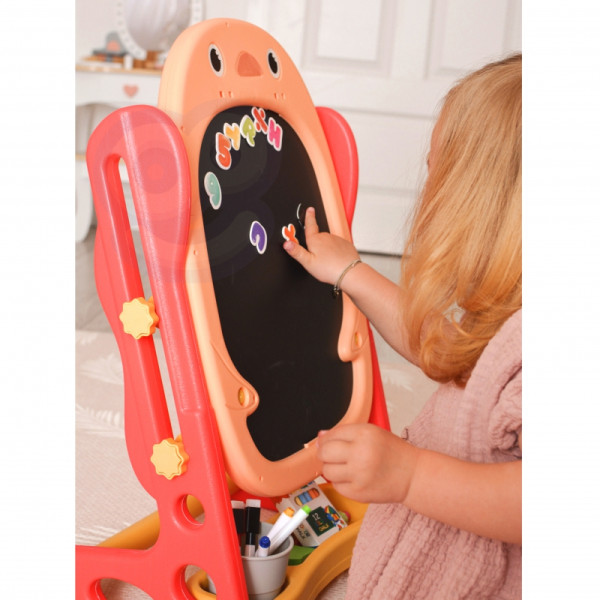 WOOPIE dvipusė magnetinė lenta skaičiams ir raidėms piešti ir mokytis 56 vnt.