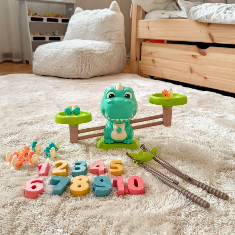WOOPIE svarstyklės svarstyklės balansas spindulys žaidimas dinozaurų žvejyba žuvų mokslas abakas