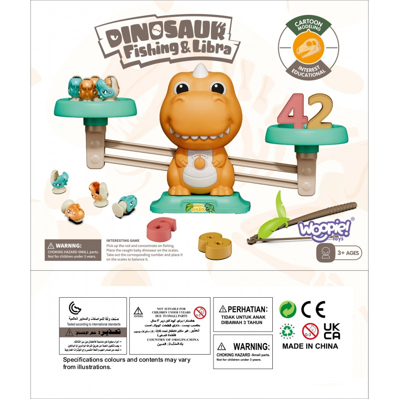 WOOPIE Balance Scale Balance Board Game Fishing Dinosaur Fish Science Abacus