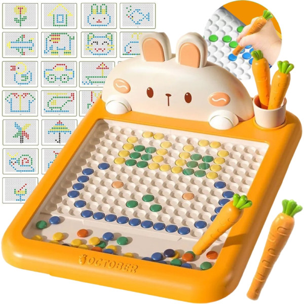 WOOPIE Montessori MagPad magnetinė lenta triušio morkoms piešti