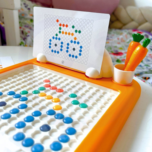 WOOPIE Montessori MagPad magnetinė lenta triušio morkoms piešti