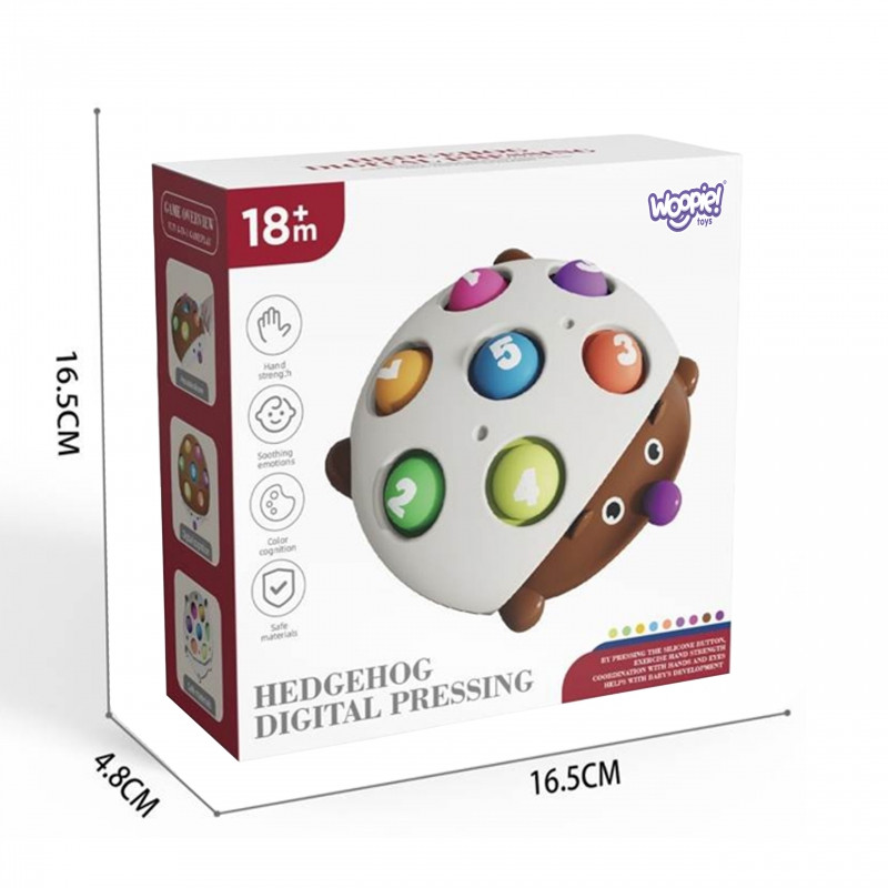 WOOPIE ežiukas Pop-it numeriai Fidget žaislai