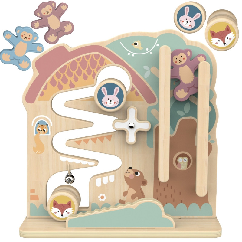 TOOKY TOY labirinto mokomoji lenta Takelis 2in1 medinis labirintas