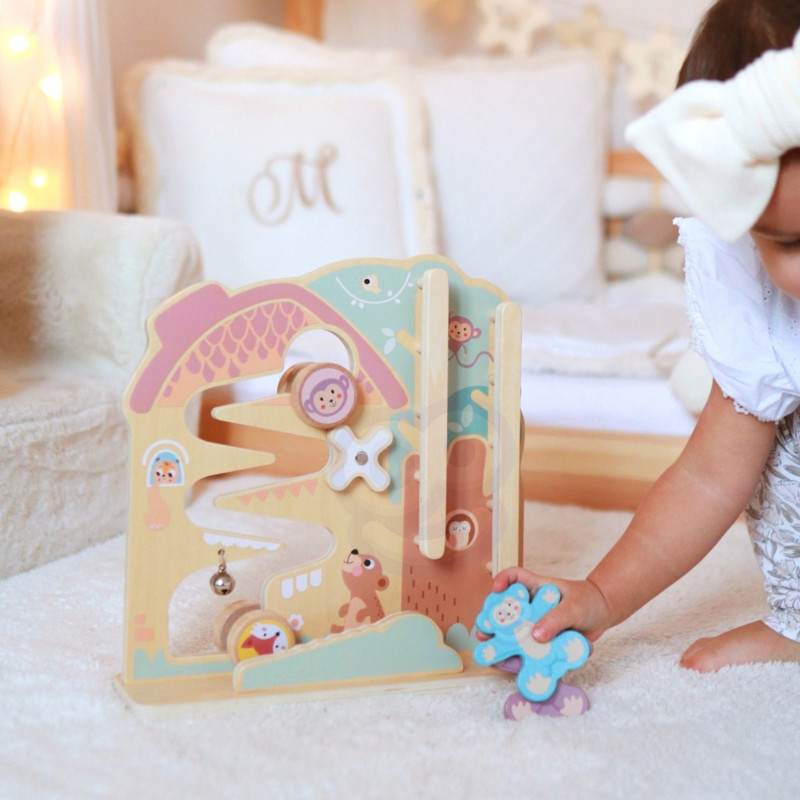 TOOKY TOY labirinto mokomoji lenta Takelis 2in1 medinis labirintas