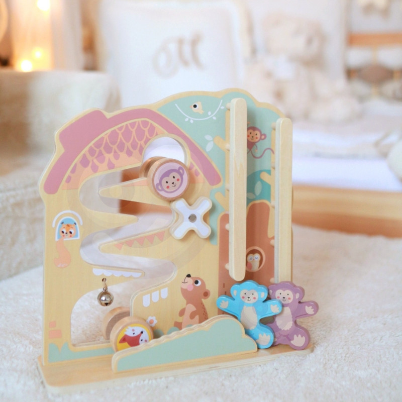 TOOKY TOY labirinto mokomoji lenta Takelis 2in1 medinis labirintas