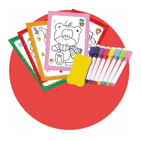 WOOPIE Двусторонняя доска для рисования, игра «Тетрис» 2 в 1, оранжевая