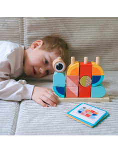 TOOKY TOY Krabų Medinė Dėlionė Krūvos Blokai Blokai Pastelė 2