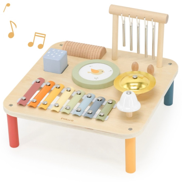 Деревянный обучающий музыкальный сенсорный стол Viga 7 в 1