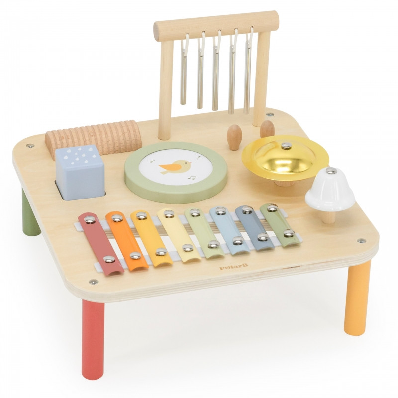 Деревянный обучающий музыкальный сенсорный стол Viga 7 в 1