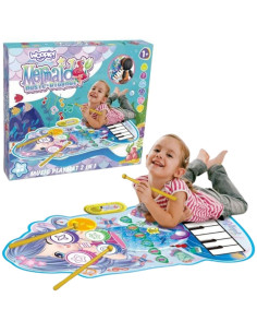 WOOPIE Mermaid muzikos kilimėlis 2in1 interaktyvūs būgnai