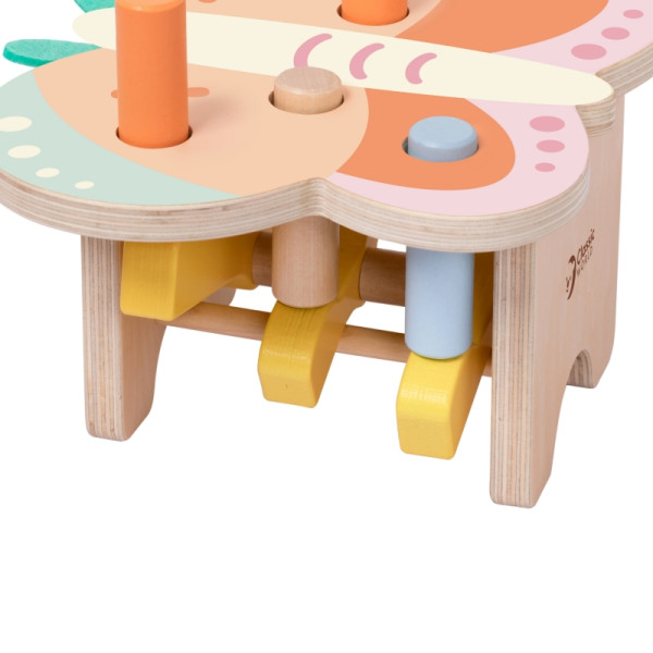 CLASSIC WORLD Pastelinis Montessori drugelio plaktukas su plaktuku CLASSIC WORLD Pastelinis Montessori drugelio plaktukas su plaktuku
