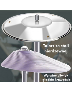 WOOPIE edukaciniai būgnai vaikams 5 būgnai 1 cimbolas + gyvūnų taburetė 2