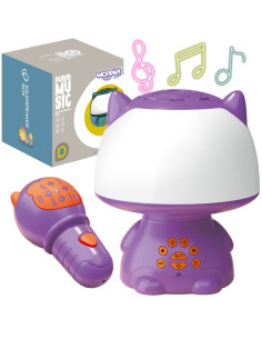 WOOPIE daugiafunkcinis RGB šviesos bluetooth garsiakalbis karaoke balso moduliatorius SD kortelė violetinė