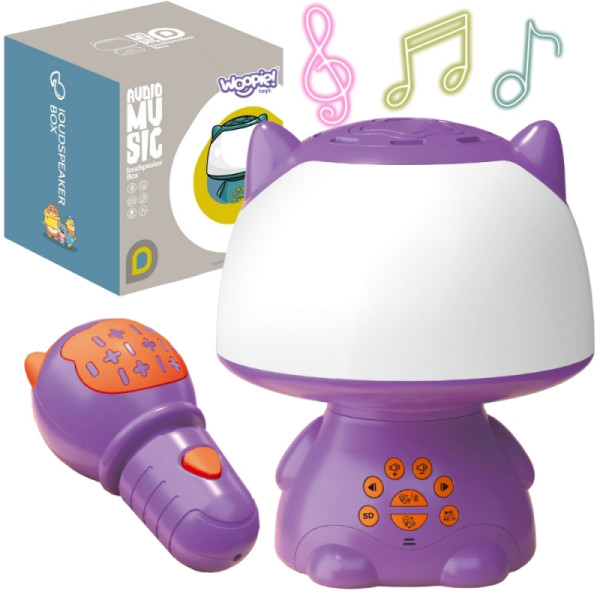 WOOPIE daugiafunkcinis RGB šviesos bluetooth garsiakalbis karaoke balso moduliatorius SD kortelė violetinė WOOPIE daugiafunkcinis RGB šviesos bluetooth garsiakalbis karaoke balso moduliatorius SD kortelė violetinė