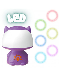 WOOPIE daugiafunkcinis RGB šviesos bluetooth garsiakalbis karaoke balso moduliatorius SD kortelė violetinė 2