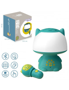 WOOPIE daugiafunkcinis RGB šviesos bluetooth garsiakalbis karaoke balso moduliatorius SD kortelė turkis 2