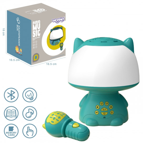 WOOPIE daugiafunkcinis RGB šviesos bluetooth garsiakalbis karaoke balso moduliatorius SD kortelė turkis WOOPIE daugiafunkcinis RGB šviesos bluetooth garsiakalbis karaoke balso moduliatorius SD kortelė turkis