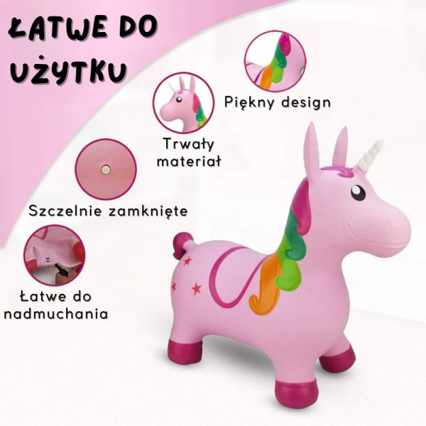 WOOPIE guminis džemperis Vienaragis rožinis + pompa