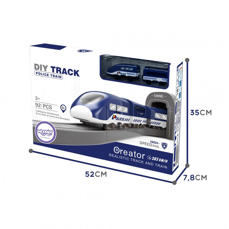 WOOPIE elektrinis geležinkelio vagonas trasos policijos nuovados sraigtasparnių vagonai 92 vnt.