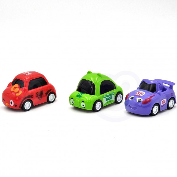 WOOPIE Track Parking Garage Car Set, Gas Station Road Signs + 3 Cars
