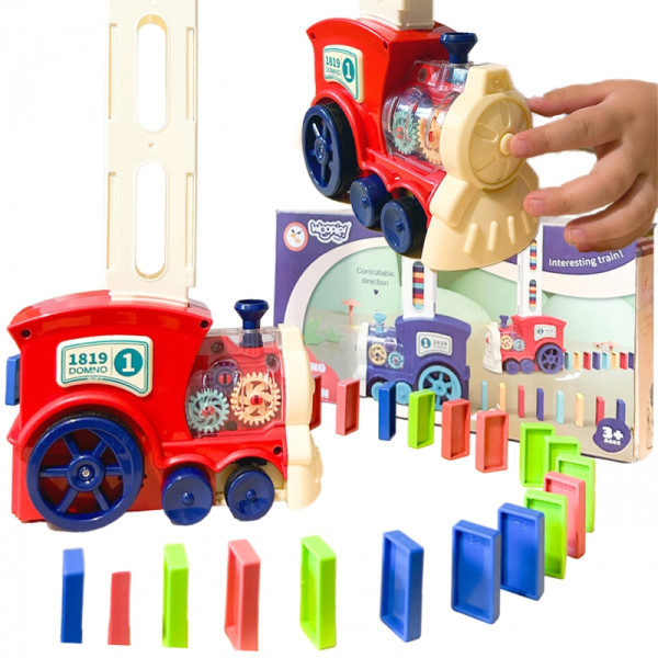 WOOPIE elektrinis traukinys Domino lokomotyvas WOOPIE elektrinis traukinys Domino lokomotyvas