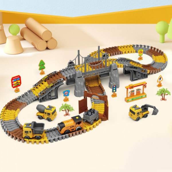 WOOPIE Car Track XXL elektrinio geležinkelio statybvietė 174 vnt. WOOPIE Car Track XXL elektrinio geležinkelio statybvietė 174 vnt.