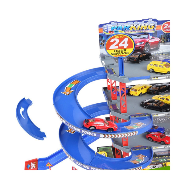 WOOPIE Wielopoziomowy Parking Garaż Myjnia Auta Helikopter + Akc.