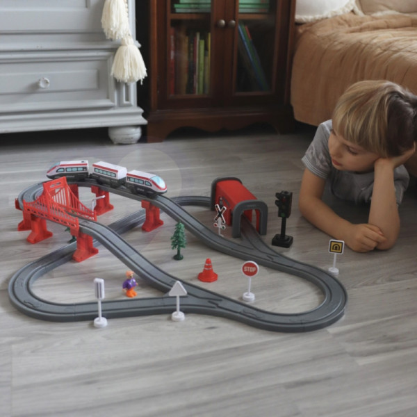 WOOPIE Электропоезд Путь Мост Тоннель 80 шт.