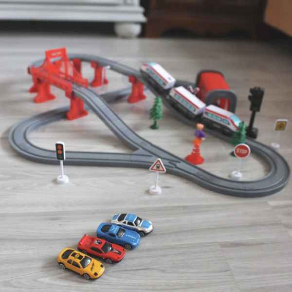 WOOPIE Электропоезд Путь Мост Тоннель 80 шт.