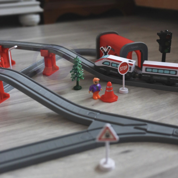 WOOPIE Электропоезд Путь Мост Тоннель 80 шт.