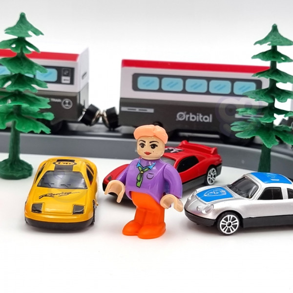 WOOPIE Электропоезд Путь Мост Тоннель 80 шт.