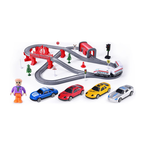 WOOPIE Электропоезд Путь Мост Тоннель 80 шт.