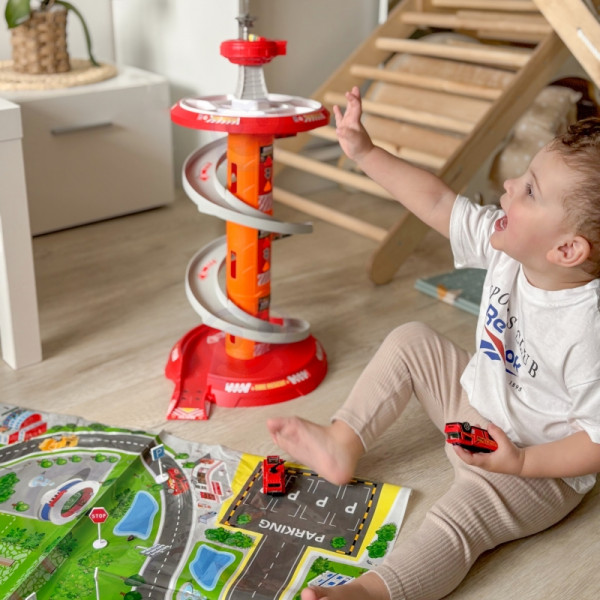 WOOPIE Track spiralinis garažas žaisliniams automobiliams 3 vnt. WOOPIE Track spiralinis garažas žaisliniams automobiliams 3 vnt.
