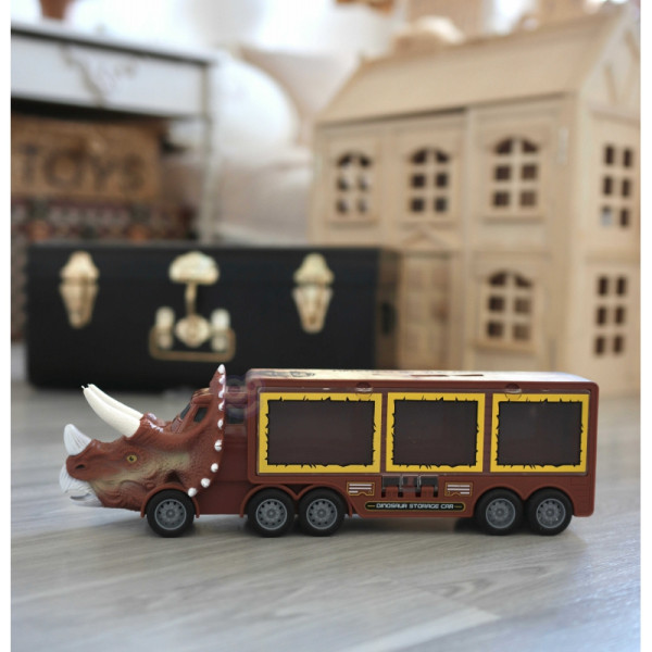 WOOPIE Грузовик динозавров с пусковой установкой и машинками 15 шт.