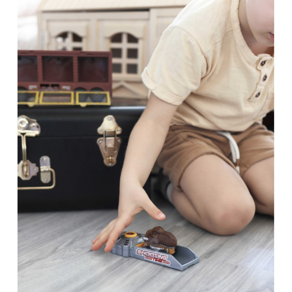 WOOPIE Грузовик динозавров с пусковой установкой и машинками 15 шт.